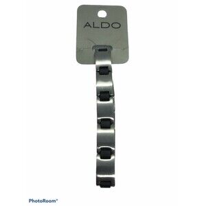 Aldo Silver and Black Link Bracelet